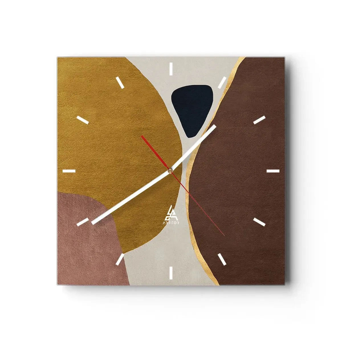 Orologio da parete - Orologio in Vetro - Astrazione: un luogo nello spazio - 40x40 cm