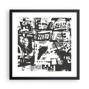 Poster in cornice nera - Ordine o caos? - 40x40 cm