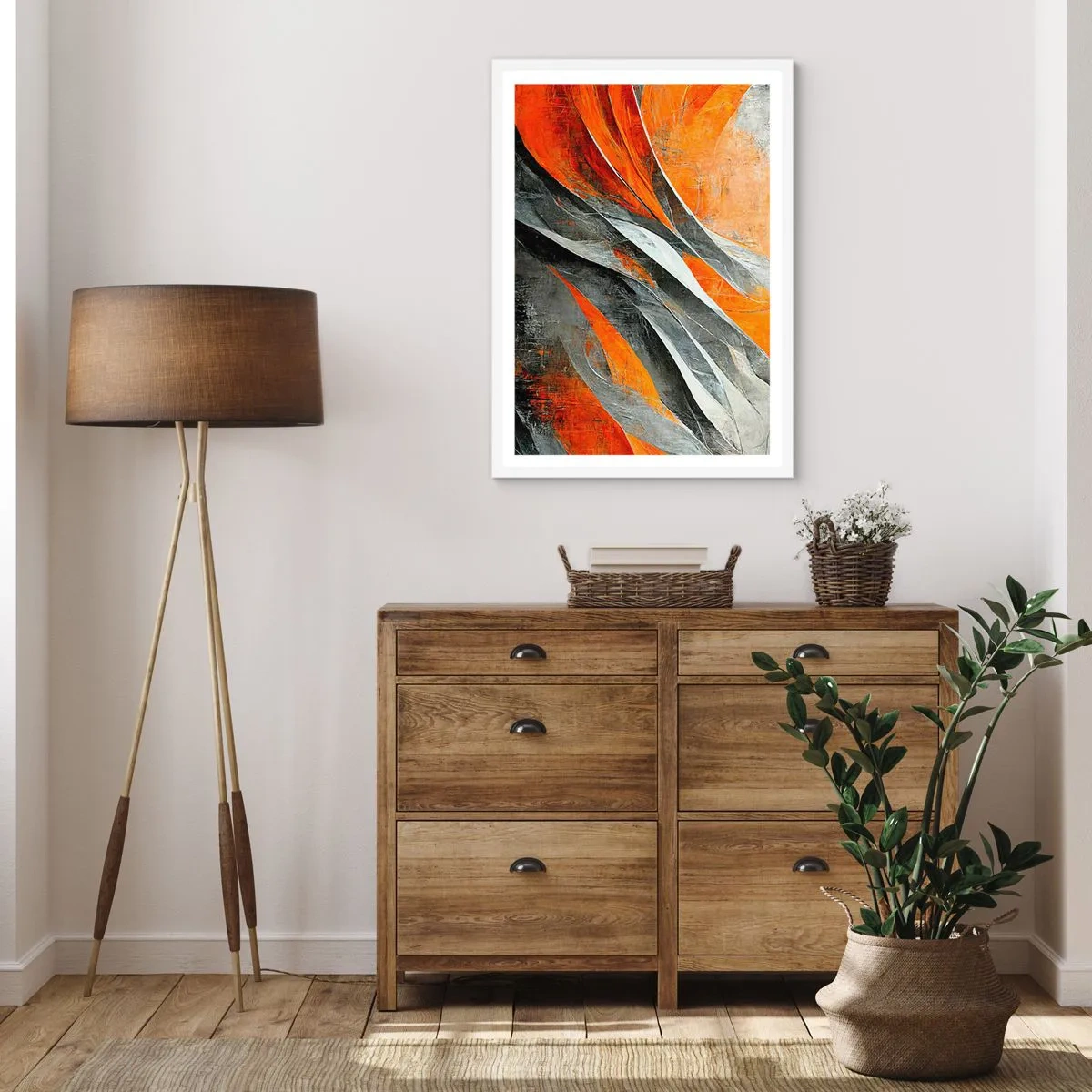 Poster in cornice bianca - Caldo e freddo - 70x100 cm