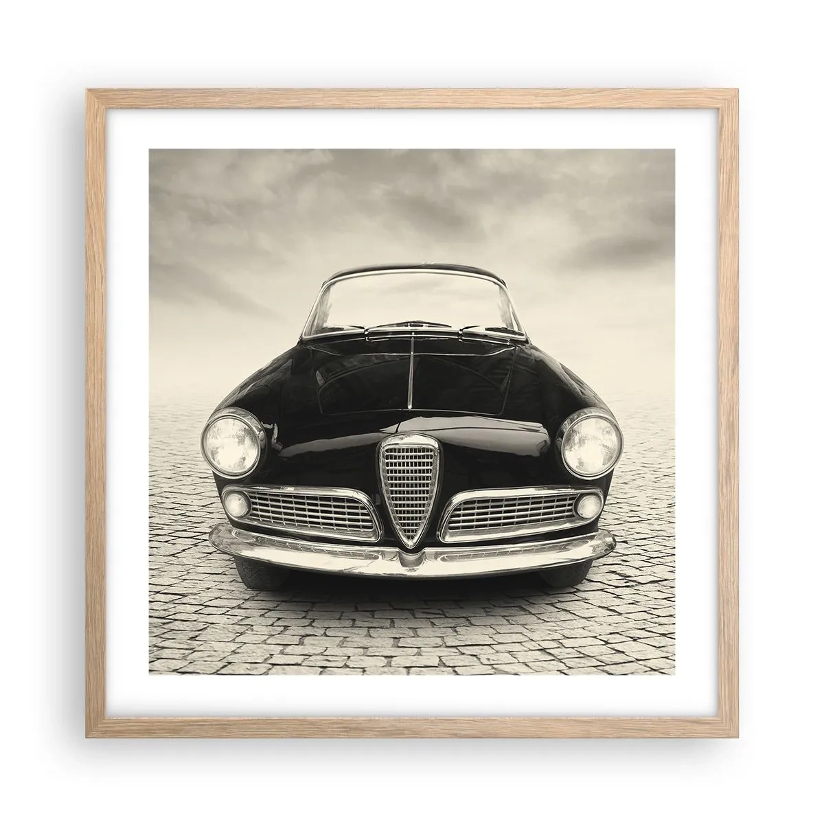 Poster in cornice rovere chiaro - Come non amarmi? - 50x50 cm