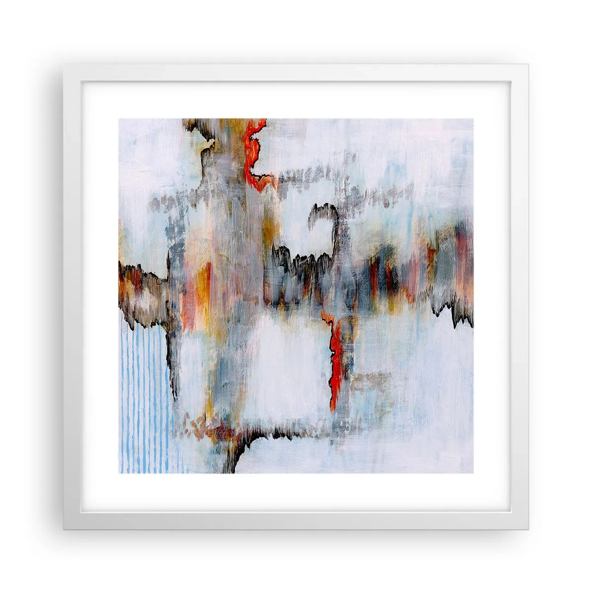 Poster in cornice bianca - Scritto sull'acqua - 40x40 cm