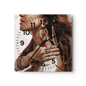 Orologio da parete - Orologio in Vetro - Regina della spiaggia selvatica - 30x30 cm