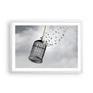 Poster in cornice bianca - Fede... Speranza... Libertà! - 70x50 cm
