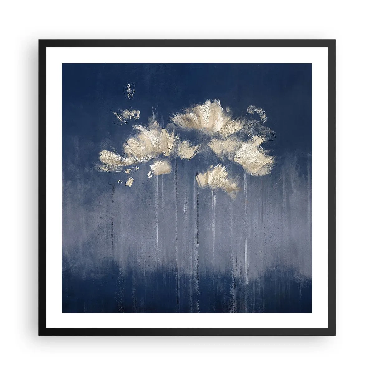 Poster in cornice nera - Come petali al vento - 60x60 cm