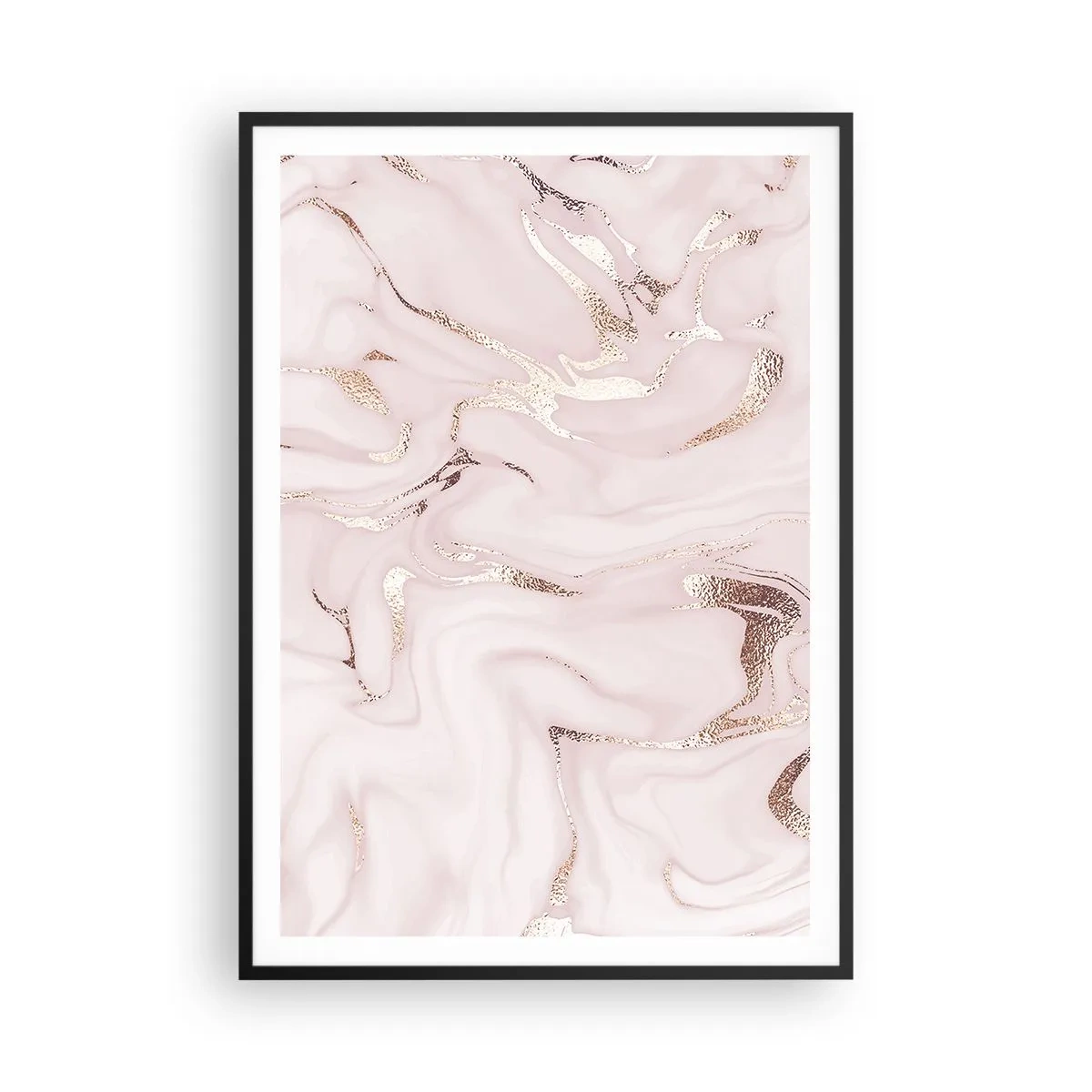 Poster in cornice nera - Nella follia rosa - 70x100 cm