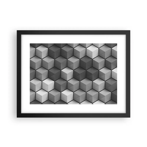 Poster in cornice nera - Puzzle cubista - 40x30 cm