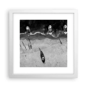 Poster in cornice bianca - Ancora sulla riva... - 30x30 cm