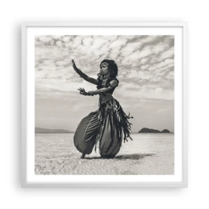 Poster in cornice bianca - Il ballo delle isole del sud - 60x60 cm