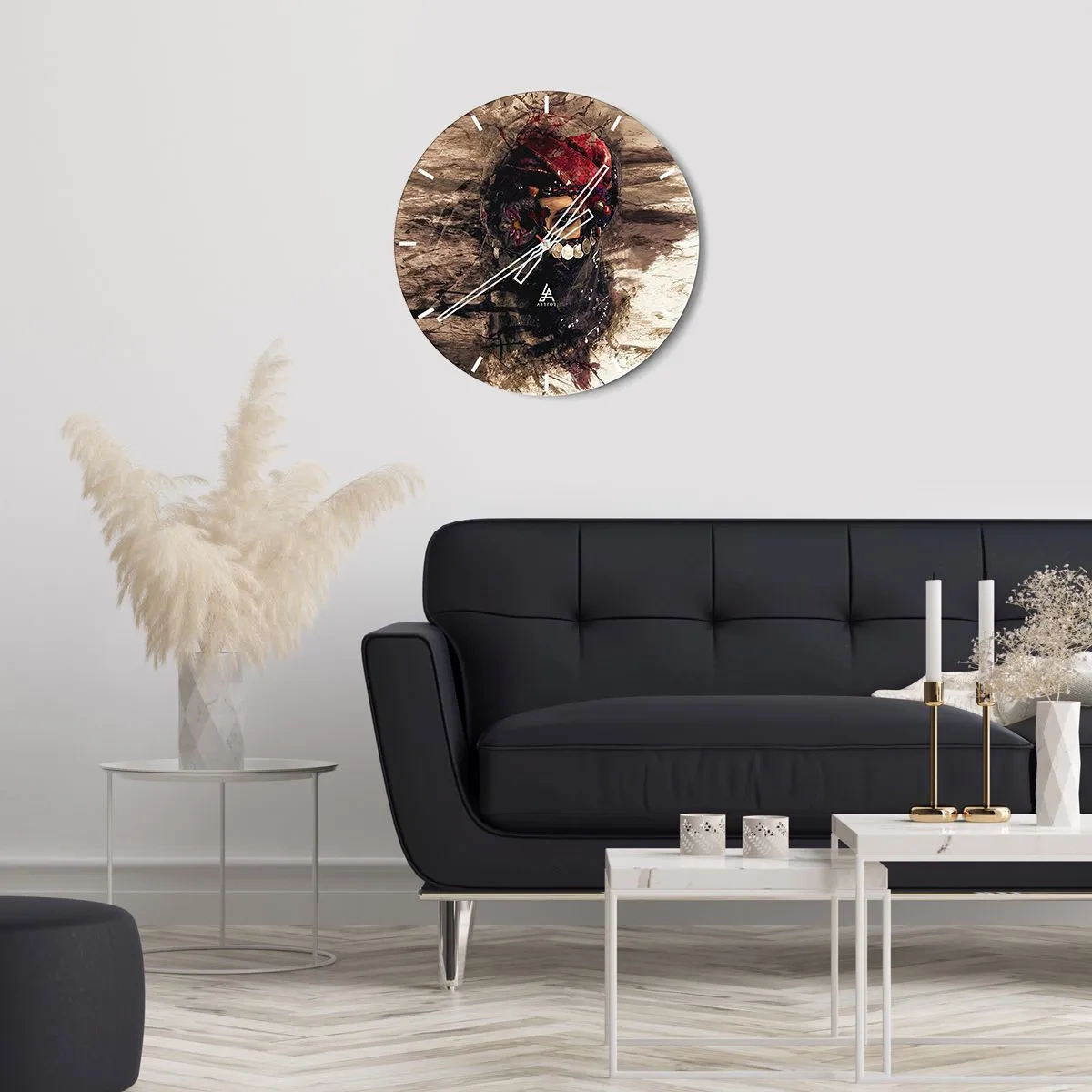 Orologio da parete - Orologio in Vetro - Quantomeno inquietante - 40x40 cm