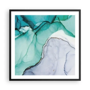 Poster in cornice nera - Studio in turchese - 60x60 cm