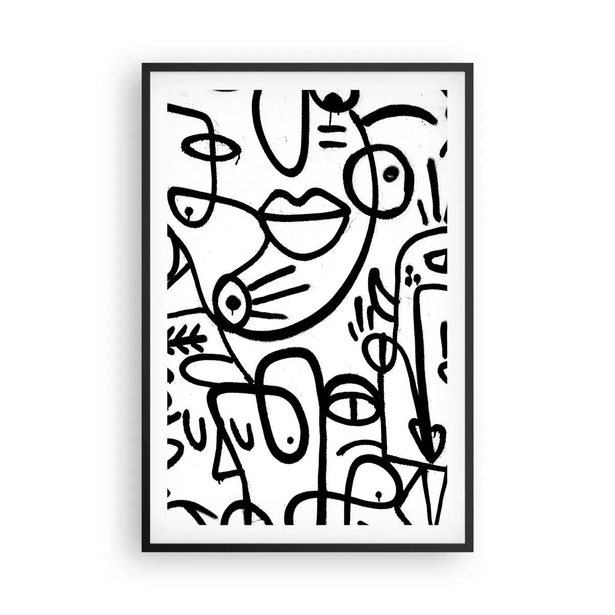 Poster in cornice nera - Volti e miraggi - 61x91 cm