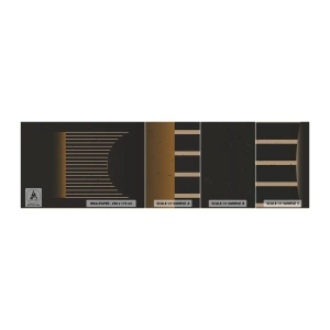 Campione di Fotomurale Adesivo Deluxe Sticker - Esaminare l'oscurità - Astrazione, Pezzo, Linea artistica - 100x30 cm