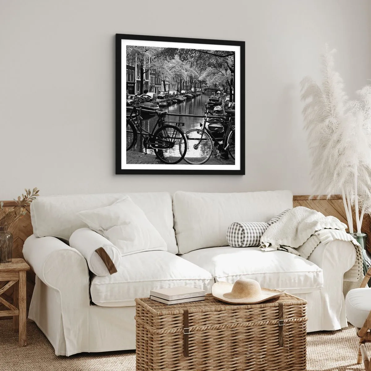 Poster in cornice nera - Vista molto olandese - 30x30 cm