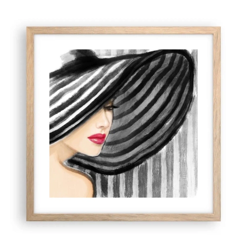 Poster in cornice rovere chiaro - Dove trovarti? - 40x40 cm