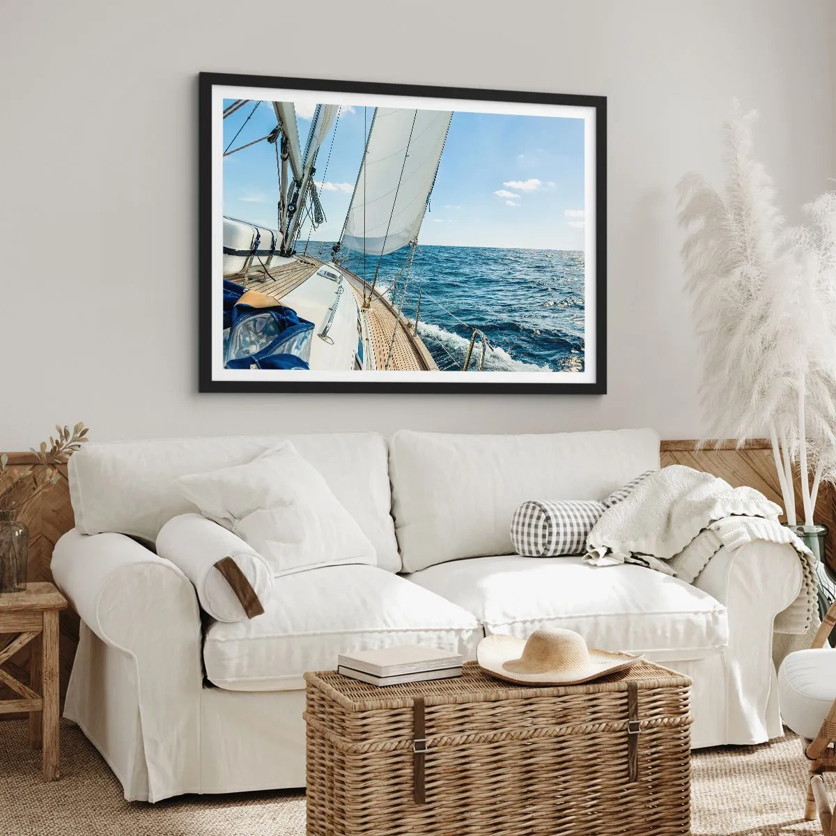 Poster in cornice nera - Benvenuta avventura - 40x30 cm