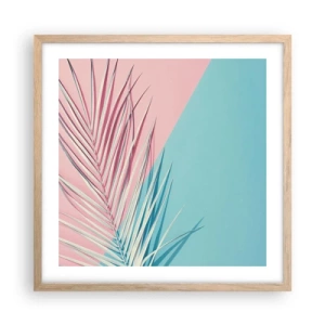 Poster in cornice rovere chiaro - Impressione tropicale - 50x50 cm
