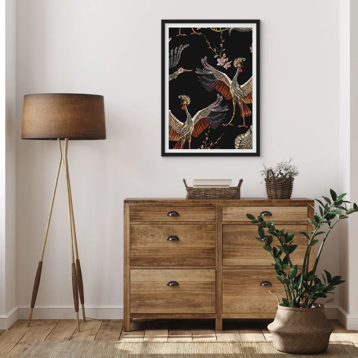 Poster in cornice nera - Uccello fantastico - 40x50 cm