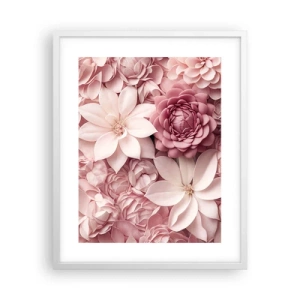 Poster in cornice bianca - Nei petali di rosa - 40x50 cm