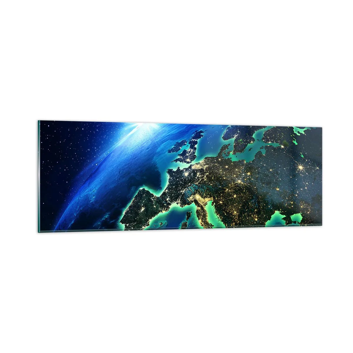 Quadro su vetro - L'Europa scintillante - 90x30 cm