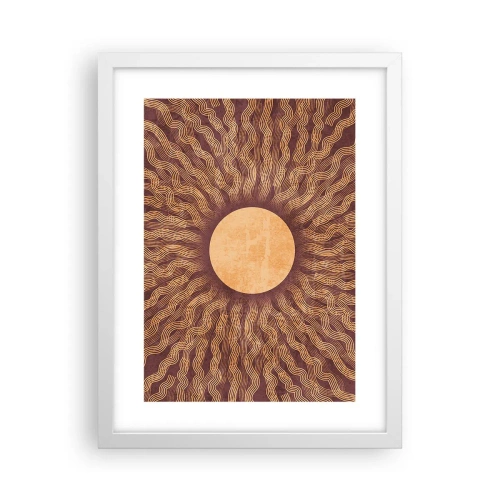 Poster in cornice bianca - L'icona del sole - 30x40 cm