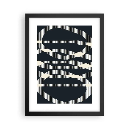 Poster in cornice nera - Tentativo di rompere l'oscurità - 30x40 cm