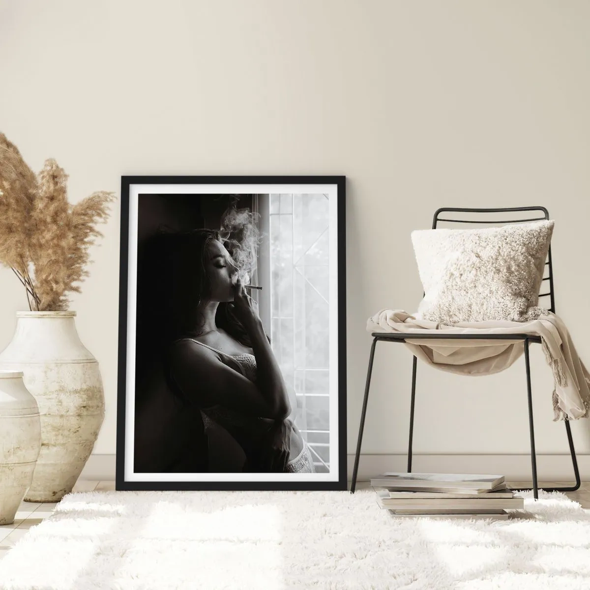 Poster in cornice nera - Attimo sensuale - 30x40 cm