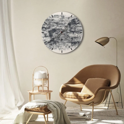 Orologio da parete - Orologio in Vetro - Composizione nebbiosa - 40x40 cm