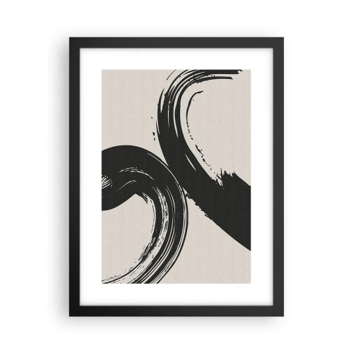 Poster in cornice nera - Energico e circolare - 30x40 cm
