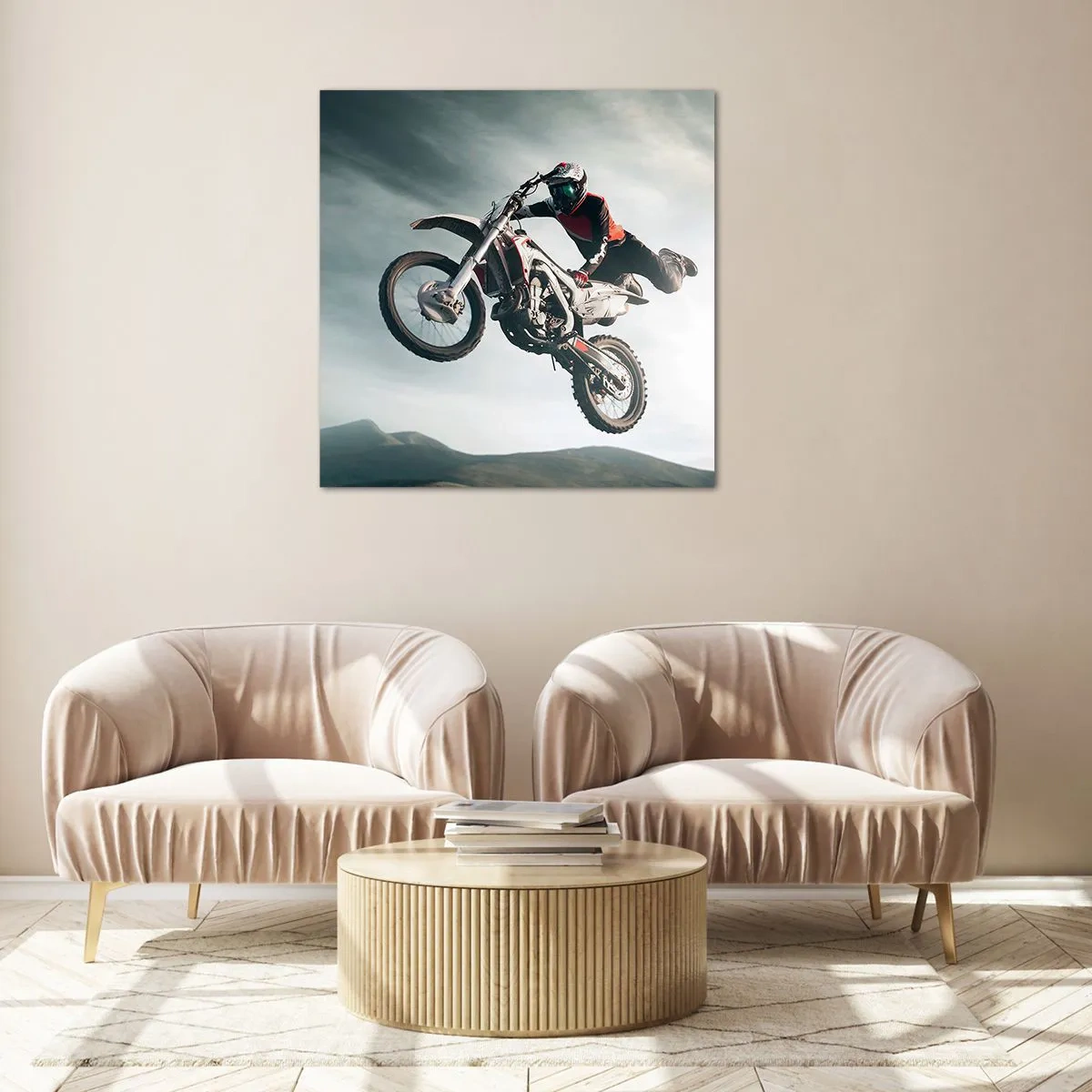 Quadro su vetro - No risk no fun - 70x70 cm