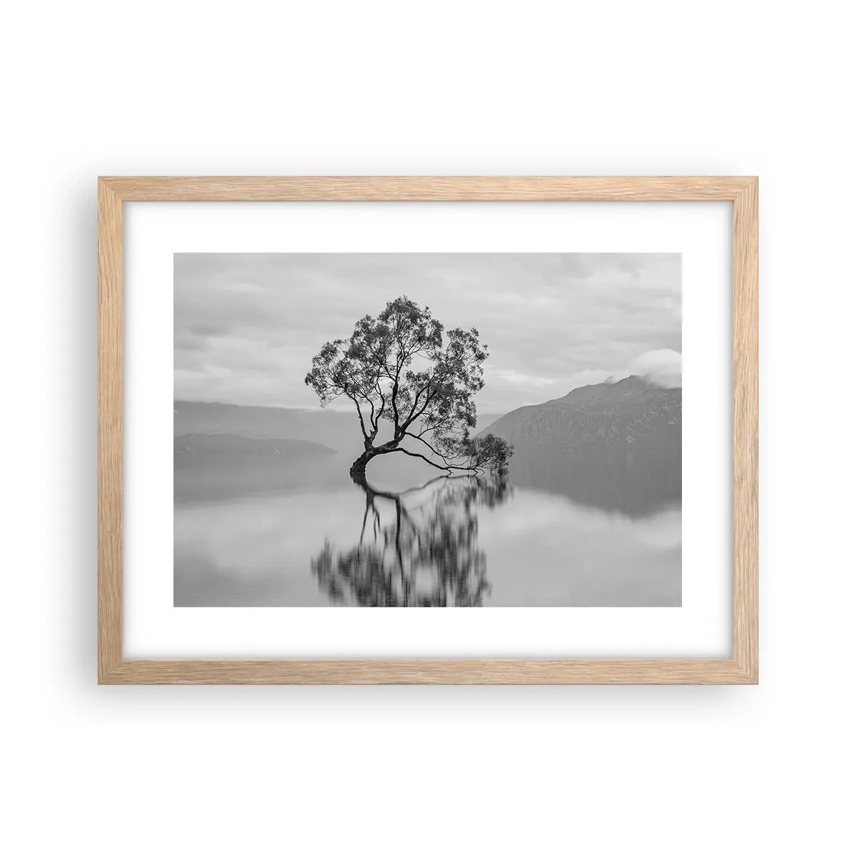 Poster in cornice rovere chiaro - C'è un paese così - 40x30 cm