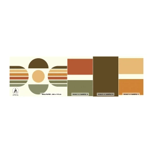 Campione di Fotomurale Adesivo Deluxe Sticker - Nei colori della terra - Astrazione, Pezzo, Grafica - 100x30 cm