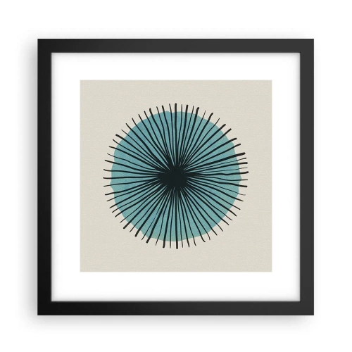Poster in cornice nera - Radiosamente nel blu - 30x30 cm
