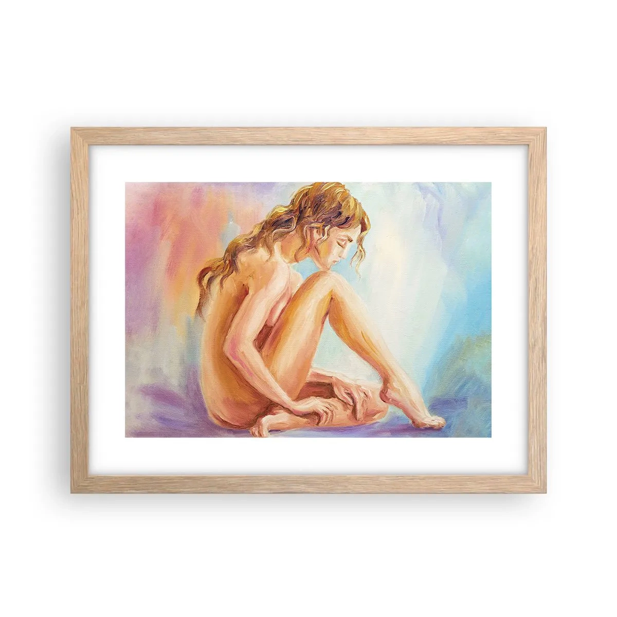 Poster in cornice rovere chiaro - Nudo di giovane - 40x30 cm