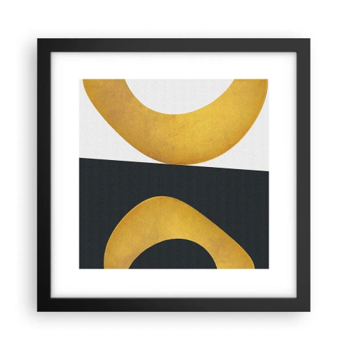 Poster in cornice nera - Iniziamo dall'oro - 30x30 cm
