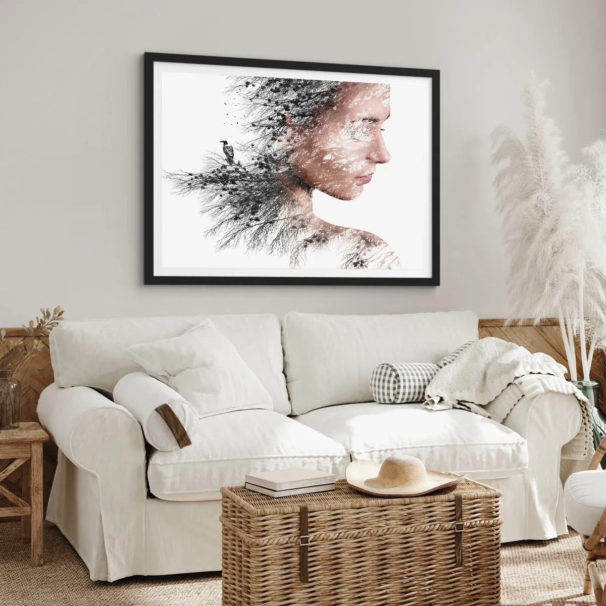 Poster in cornice nera - Lo spirito della foresta - 40x30 cm