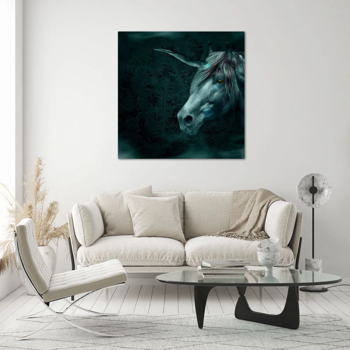 Quadro su vetro - Nel bosco incantato - 70x70 cm