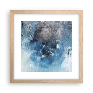 Poster in cornice rovere chiaro - Rapsodia blu - 30x30 cm