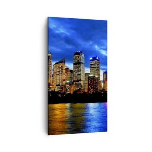 Quadro su tela - Stampe su Tela - Notte di luci e colori - 45x80 cm