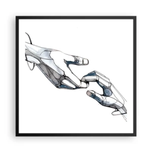 Poster in cornice nera - Buon gesto - 60x60 cm