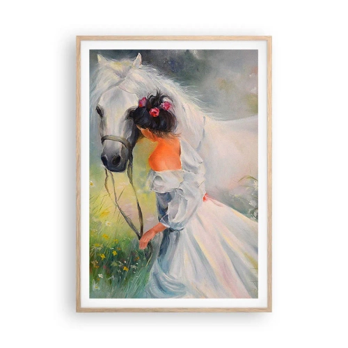 Poster in cornice rovere chiaro - Come in un bel sogno - 70x100 cm