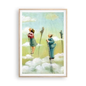 Poster in cornice rovere chiaro - Seguendo i propri sogni - 70x100 cm