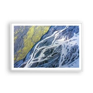 Poster in cornice bianca - Le pitture rupestri della natura - 91x61 cm