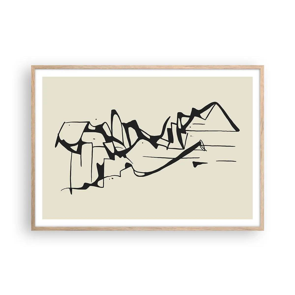 Poster in cornice rovere chiaro - Forse è un paesaggio - 100x70 cm