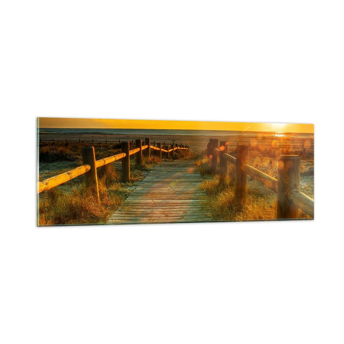 Quadro su vetro - Immerse nell'oro vecchio - 90x30 cm