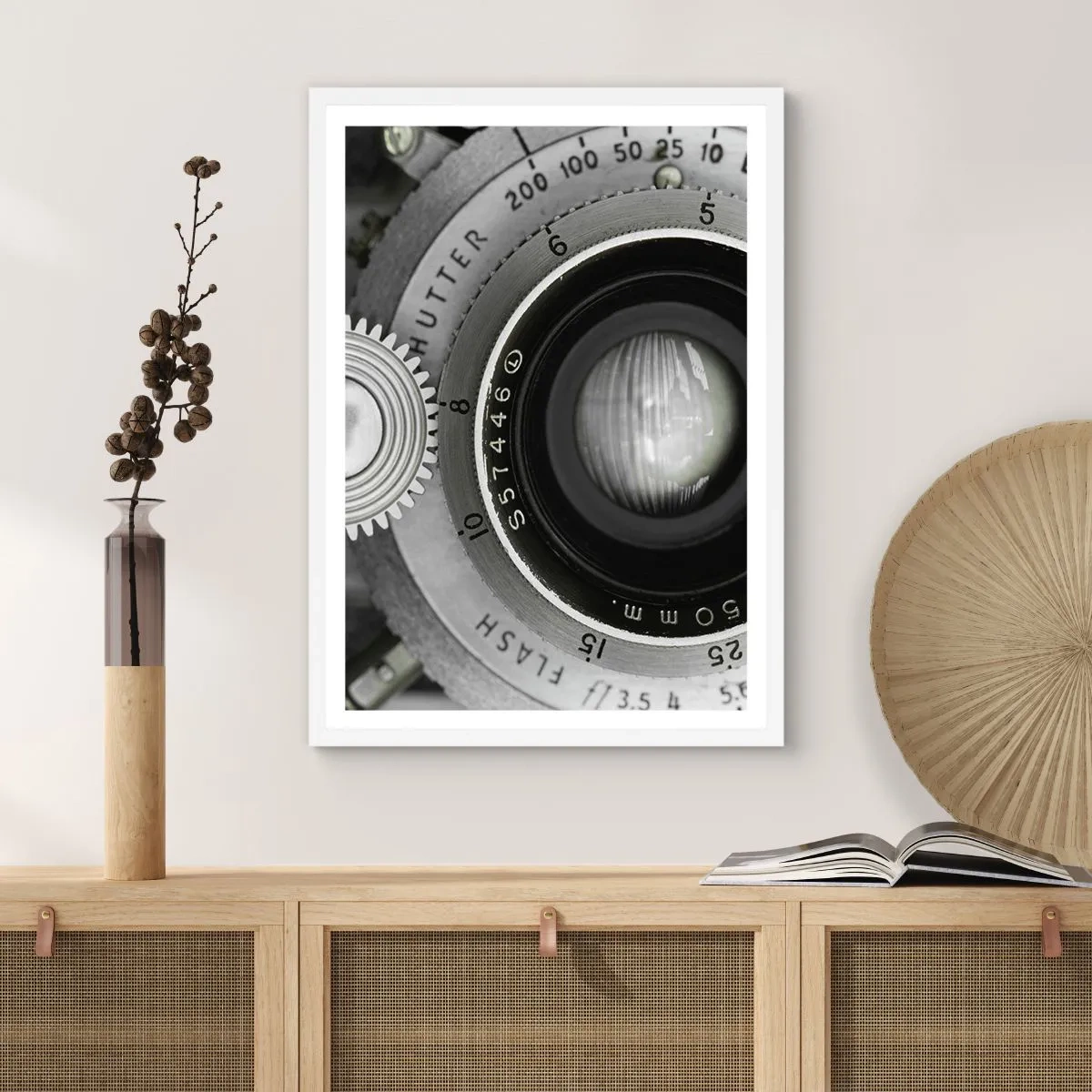 Poster in cornice bianca - Racconto su Hollywood - 50x70 cm