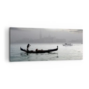 Quadro su tela - Stampe su Tela - Città magica di acqua e nebbia - 100x40 cm
