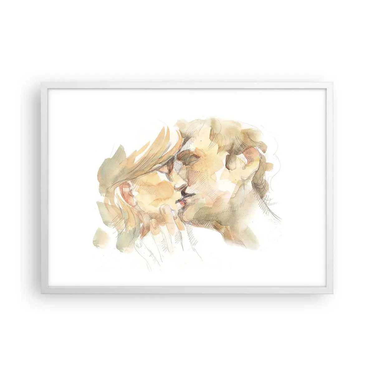 Poster in cornice bianca - Sarà l'anima gemella? - 70x50 cm