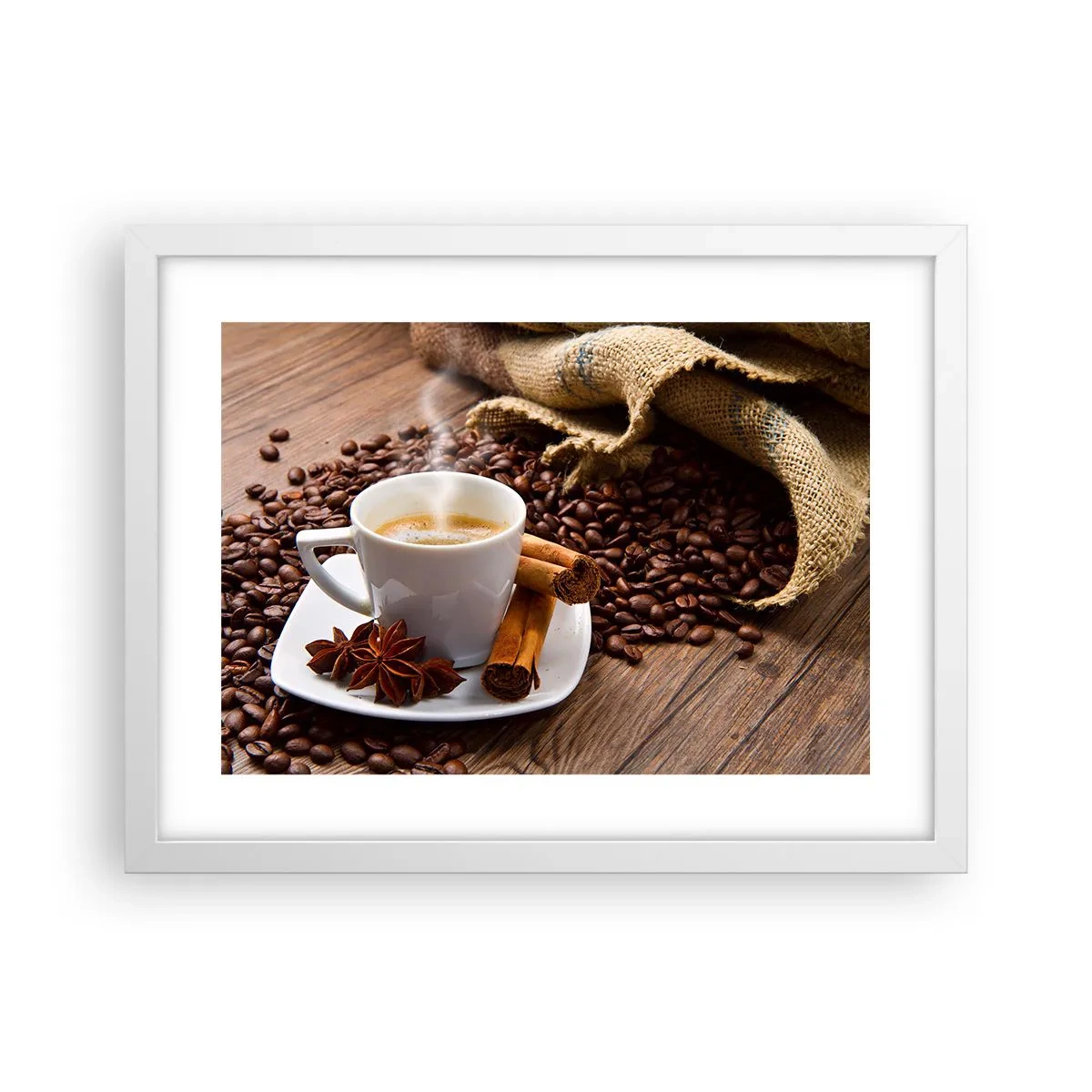 Poster in cornice bianca - Sapore e profumo speziato - 40x30 cm