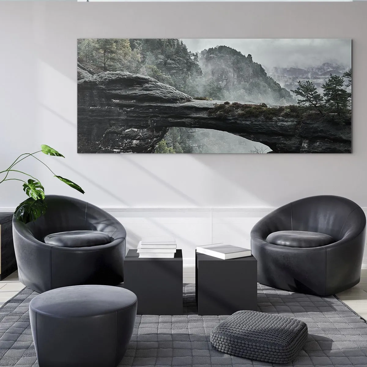 Quadro su vetro - Qui inizia l'avventura - 100x40 cm