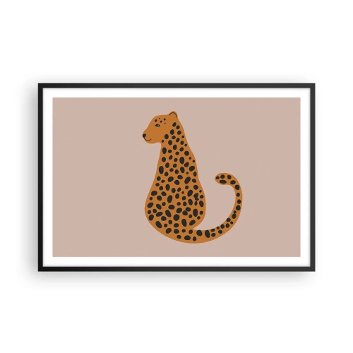 Poster in cornice nera - Il leopardo è un motivo di moda - 91x61 cm